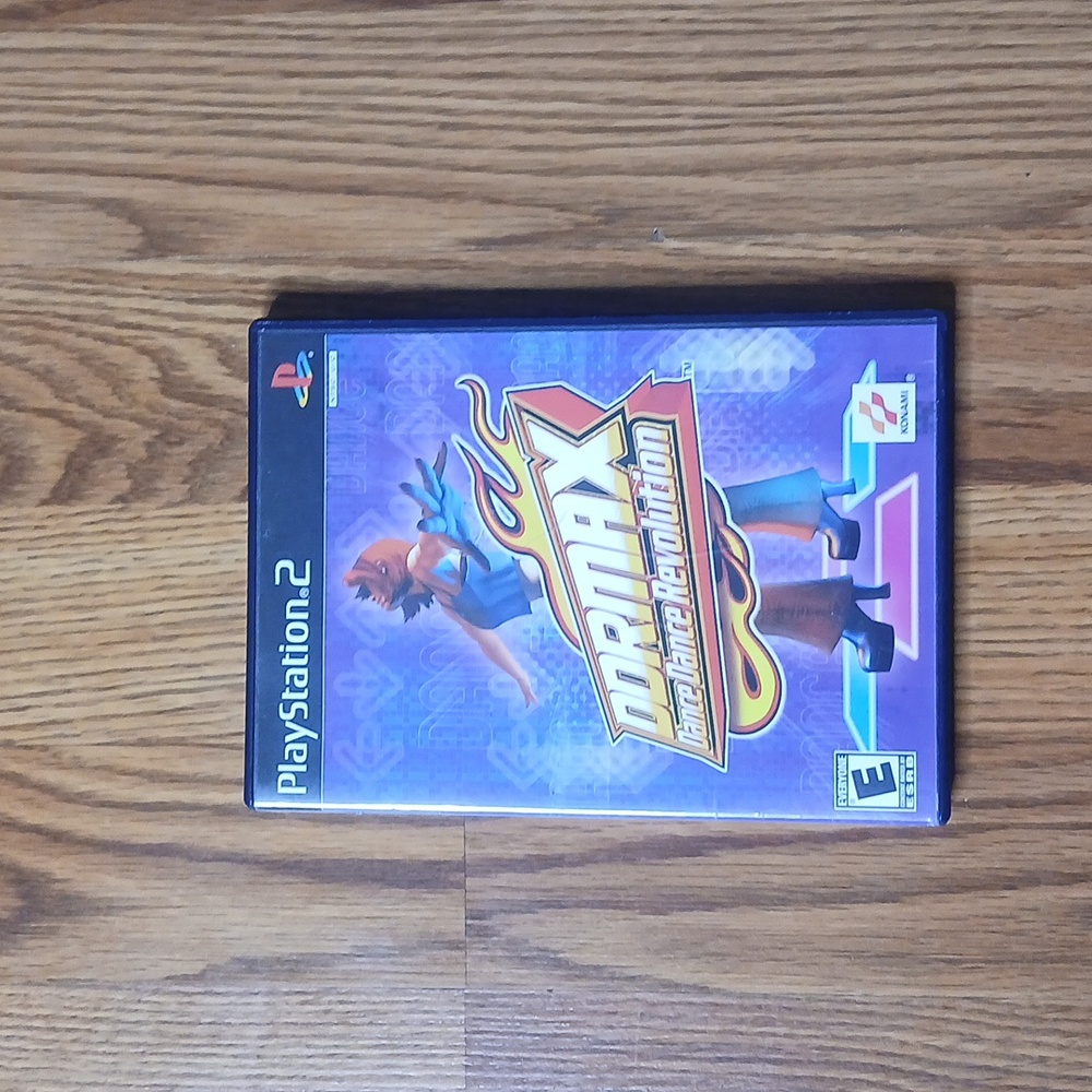 Konami DDRMAX Dance Dance Revolution PS2 OS Blue Case‎ Manual No Disc